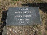 MOLLENTZE Sarah nee WHEELER 1892-1971