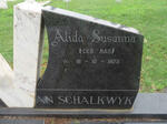SCHALKWYK Burt Mattheus, van 1912-1994 & Alida Susanna RAS 1923-