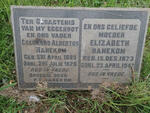 HANEKOM Coenraad Albertus 1889-1926 & Elizabeth 1873-1942