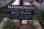 DAVIDS Jafta Frederick, TAAIBOSCH 1953-2020