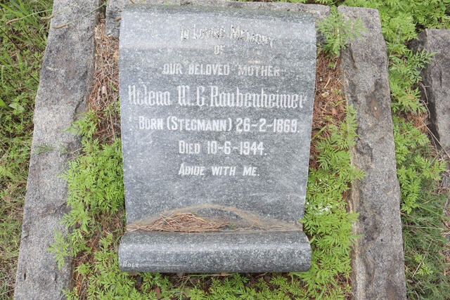 RAUBENHEIMER Helena M.G. nee STEGMANN 1869-1944
