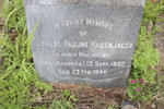 HASENJAGER Mathilde Pauline formerly MACAULAY nee ANDREKA 1880-1944