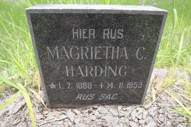 HARDING Magrietha C. 1888-1953