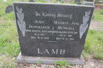 LAMB John Bowmaker 1877-1948 & Marion Jane Mungall 1881-1955