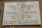 TERBLANCHE Frans F. 1859-1933 & Cornelia G. VERSTER 1866-1929