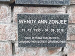 ZONJEE Wendy Ann 1933-2019