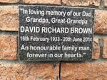 BROWN David Richard 1933-2014