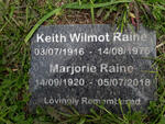 RAINE Keith Wilmot 1916-1976 & Marjorie 1920-2018