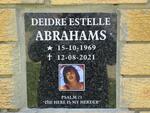ABRAHAMS Deidre Estelle 1969-2021