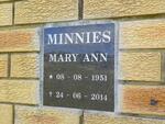 MINNIES Mary Ann 1951-2014