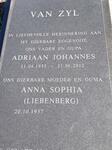 ZYL Adriaan Johannes, van 1933-2012 & Anna Sophia LIEBENBERG 1937-
