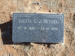 DEYSEL Aletta G. 1890-1970