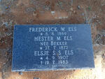 ELS Frederick W. 1869- & Hester M. BEKKER 1872- :: ELS Elsje S.S. 1907-1983