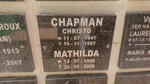 CHAPMAN Christo 1941-1997 & Mathilda 1948-2008
