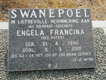 SWANEPOEL Engela Francina nee BOTES 1946-2001