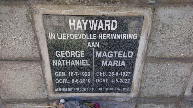 HAYWARD George Nathaniel 1928-2010 & Magteld Maria 1927-2022