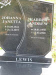 LEWIS Garret Andrew 1938-2020 & Johanna Janetta 1942-2019