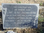 BOTHA Louis Jesias Jacobus 1836-1898 & Marta Carsteina SLABBERT 1841-1897