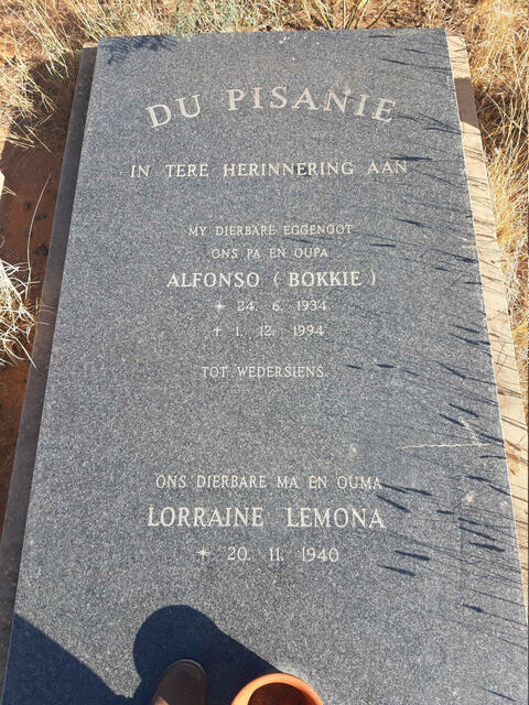 PISANIE Alfonso, du 1934-1994 & Lorraine Lemona 1940-