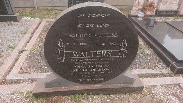 WALTERS Matthys Michielse 1905-1972 & Anna Salomina GELDERBLOM 1908-1997