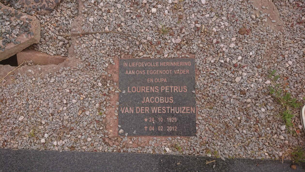 WESTHUIZEN Lourens Petrus Jacobus, van der 1929-2012