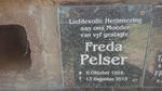PELSER Freda 1916-2015
