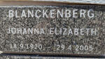 BLANCKENBERG Johanna Elizabeth 1920-2005
