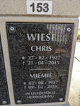 WIESE Chris 1927-2015 & Miemie 1927-2015