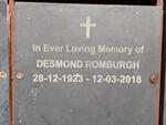 ROMBURGH Desmond 1923-2018