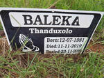 BALEKA Thanduxolo 1981-2019