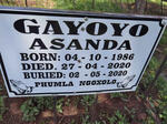GAYOYO Asanda 1986-2020