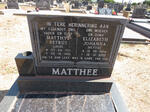MATTHEE Matthys Petrus 1921-1990 & Elizabeth Johanna 1924-2002