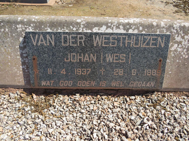 WESTHUIZEN Johan, van der 1937-1989