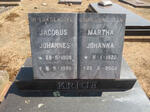 KRIGE Jacobus Johannes 1908-1989 & Martha Johanna 1920-2002