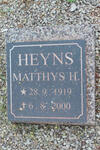 HEYNS Matthys H. 1919-2000