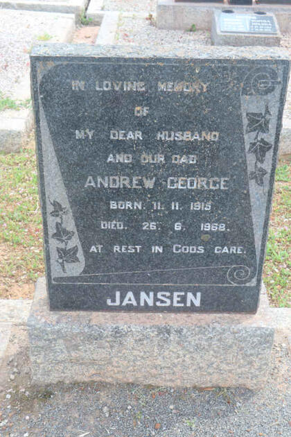 JANSEN Andrew George 1915-1968
