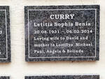 CURRY Letitia Sophia Benia 1931-2014