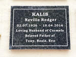 KALIS Neville Rodger 1926-2016