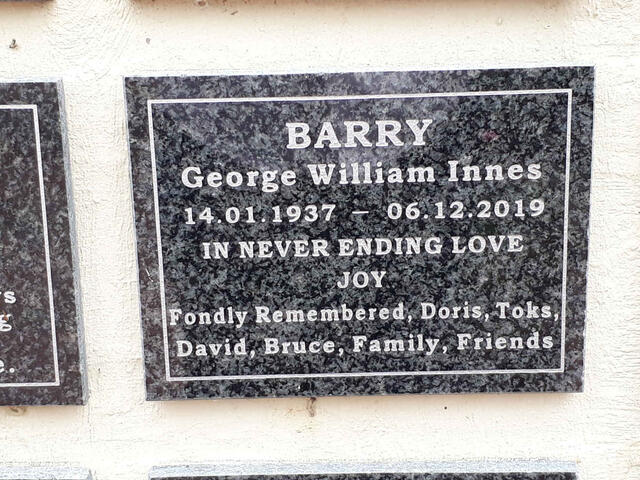 BARRY George William Innes 1937-2019