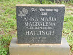HATTINGH Anna Maria Magdalena nee STAPELBERG 1912-1987