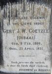 COETZEE Gert J.W. 1866-1935