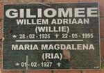 GILIOMEE Willem Adriaan 1926-1995 & Maria Magdalena 1927-
