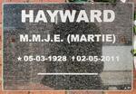 HAYWARD M.M.J.E. 1928-2011