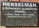 HERSELMAN Stephanus Albertus 1950-2015