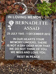 ASSAD Bernadette 1945-2012