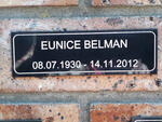 BELMAN Eunice 1930-2012