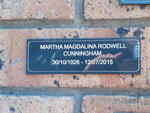 CUNNINGHAM Martha Magdalina Rodwell 1926-2015