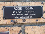 DEAN Rose 1931-2021