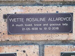 ALLARDYCE Yvette Rosaline 1938-2018