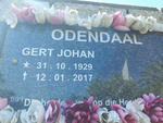 ODENDAAL Gert Johan 1929-2017